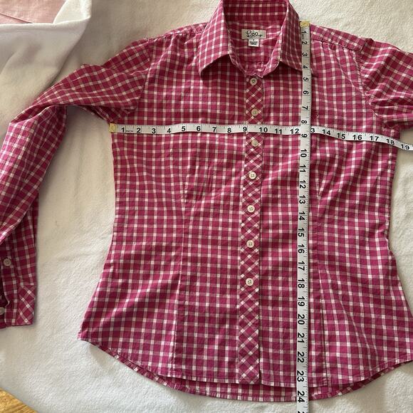 Lilly Pulitzer Blouse Size 4 Pink Plaid Button Down‎ Vintage Shirt - Picture 5 of 6